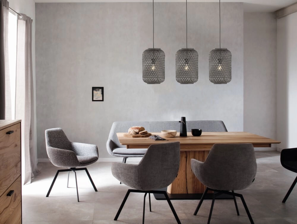 Lampe suspendue en rotin Calla noir Fischer & Honsel 4052231600081