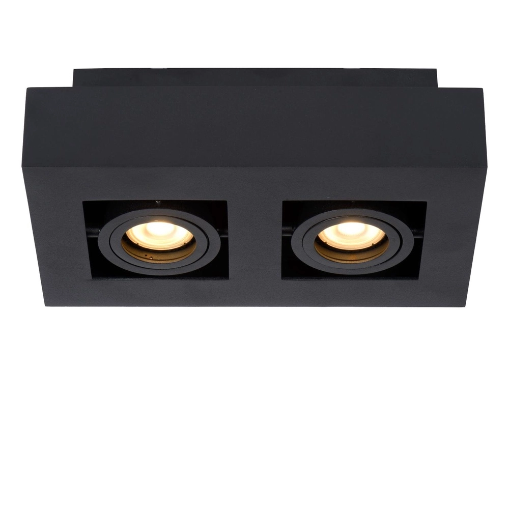 Projecteur de plafond Xirax 2 x 5W noirs Lucide 5411212092304