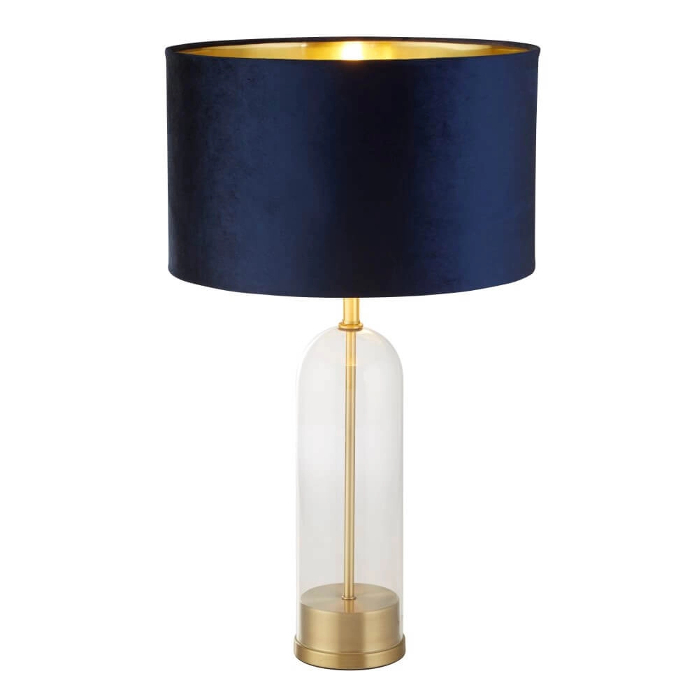 Lampe de table Oxford avec capuche bleu foncé Searchlight 5053423256788