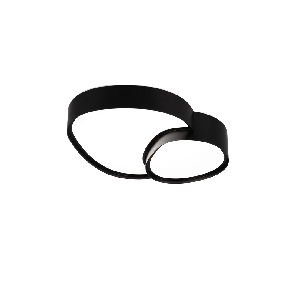 Plafonnier organique Rise 43,5 cm noir Trio 4017807600582