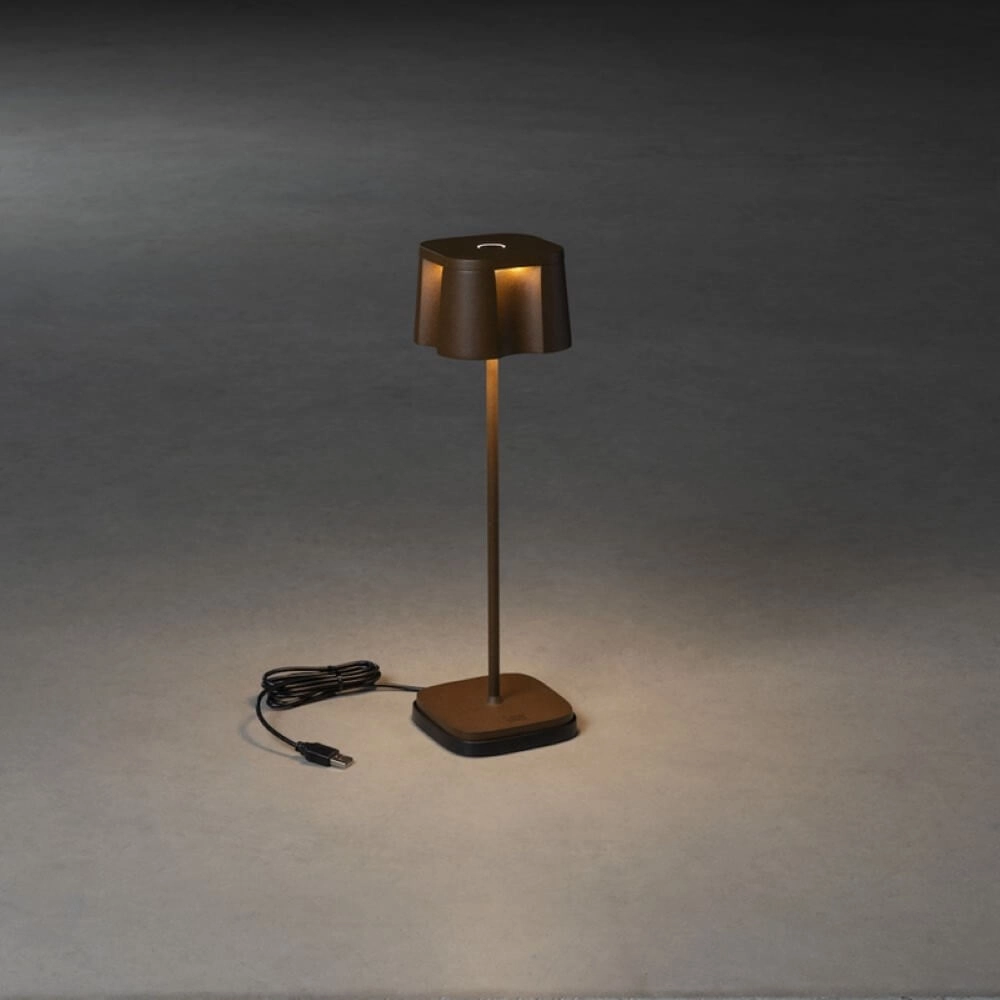 Lampe de table marron rouille Nice rechargeable KonstSmide 7318307818970