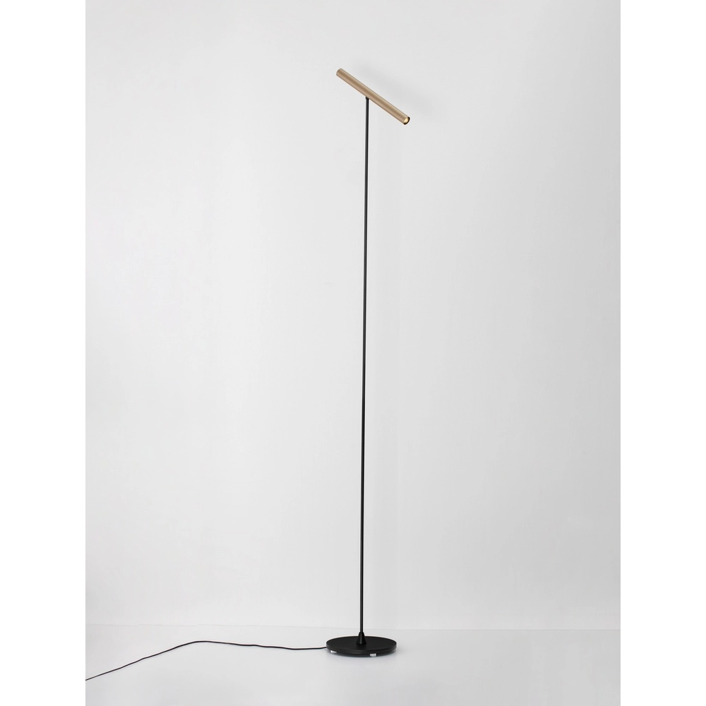Lampadaire design Prato Noir avec brun moka Lampadaire design Prato Noir avec brun moka