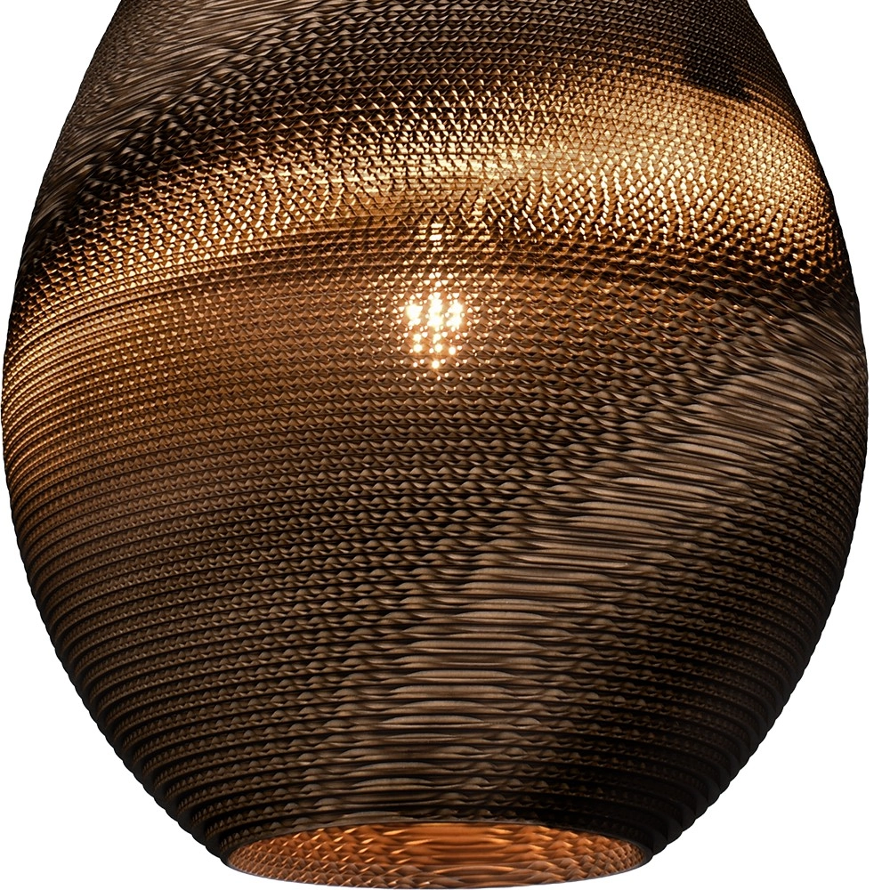 Lampe suspendue à une seule lumière Carta Pineapple Cacao en papier Ø 49cm Masterlight 8718121437576