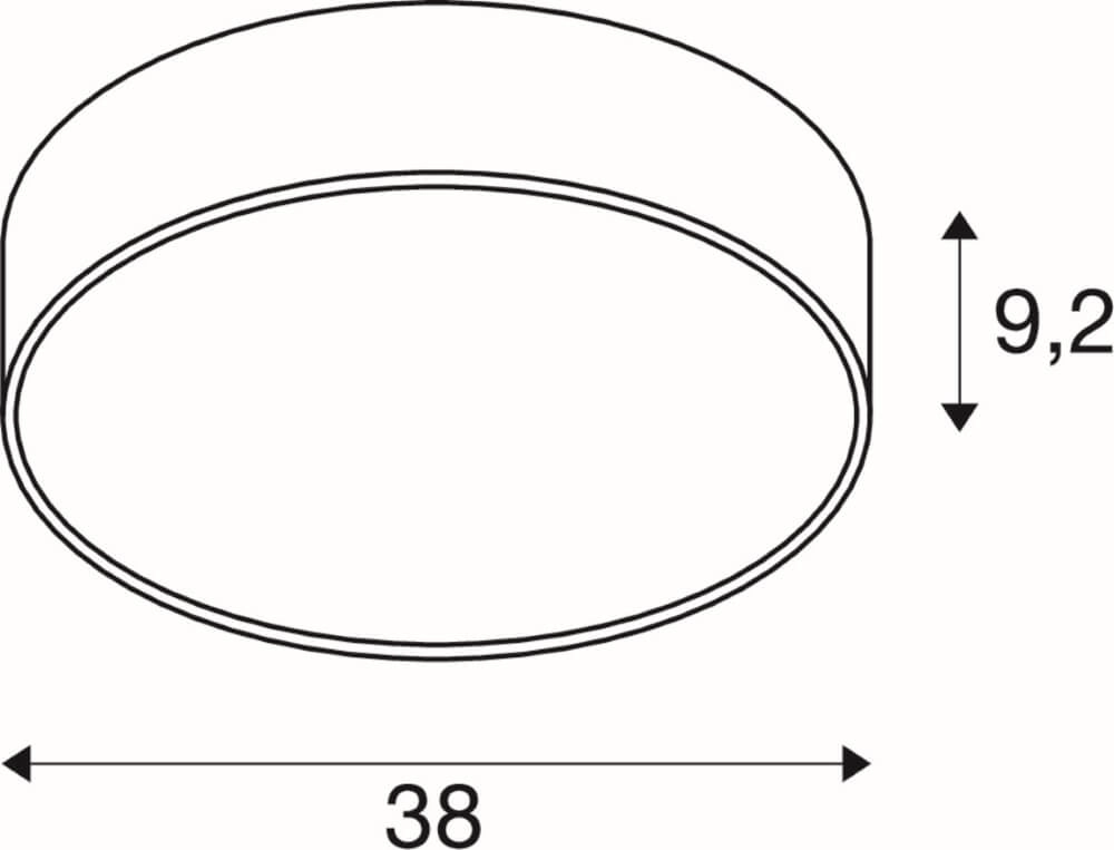 Plafonnier / Lampe suspendue Medo 40 gris - CCT - Ø 38cm SLV 4024163276689