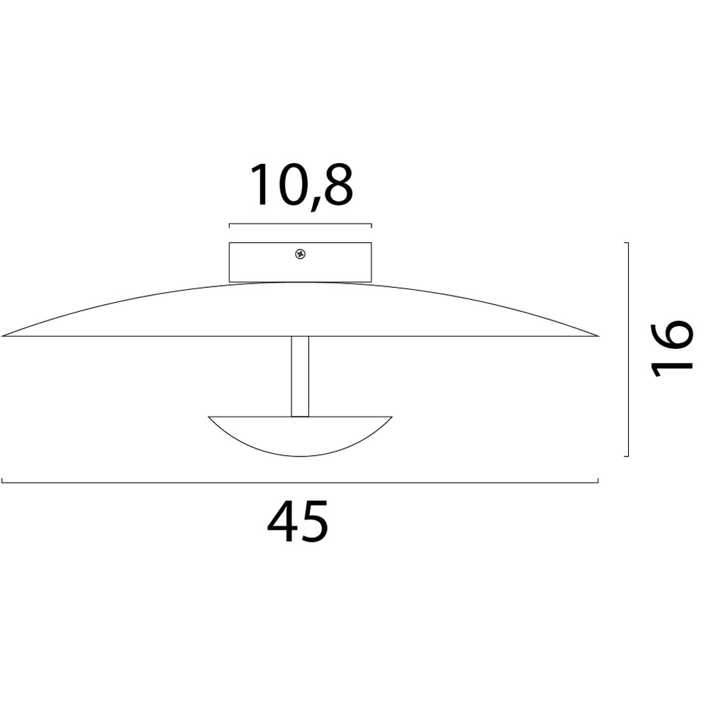 Lampe de plafond 16 cm Scala Ø 45cm noir avec or Masterlight 8718121389615