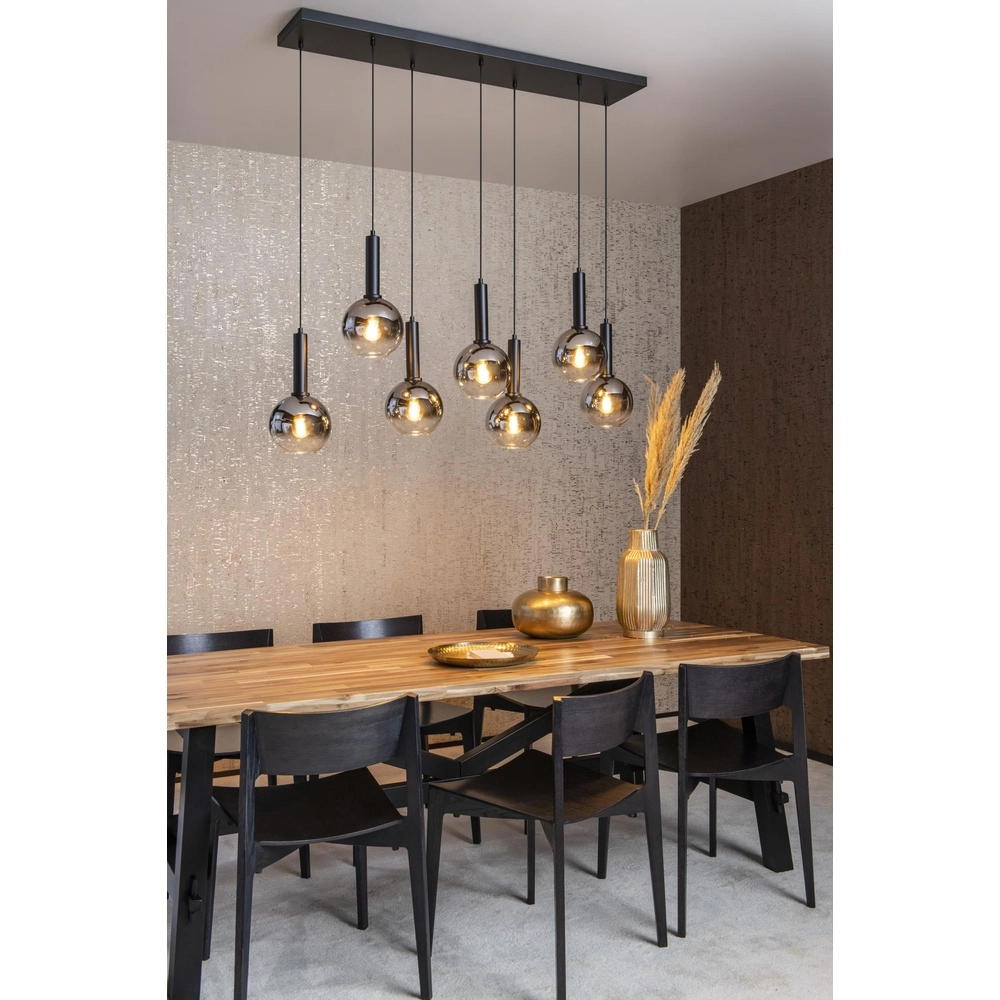 Lampe suspendue Marius Noir à 7 lumières Lucide 5411212452221