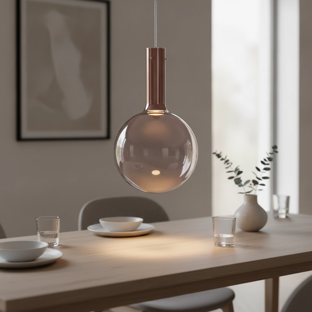 Suspension Nostos verre brun