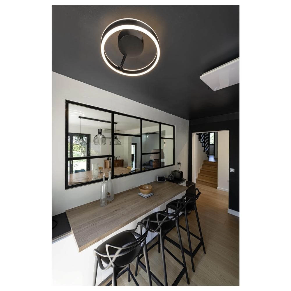 Plafonnier design One 60 noir Ø 60cm SLV 4024163298490