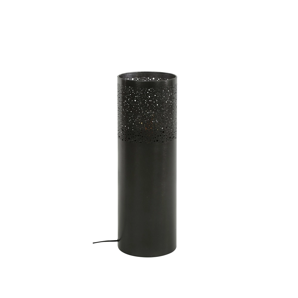 Lampe sur pied orientale Cylinder 60 cm - nickel noir Lyora 8716803511286