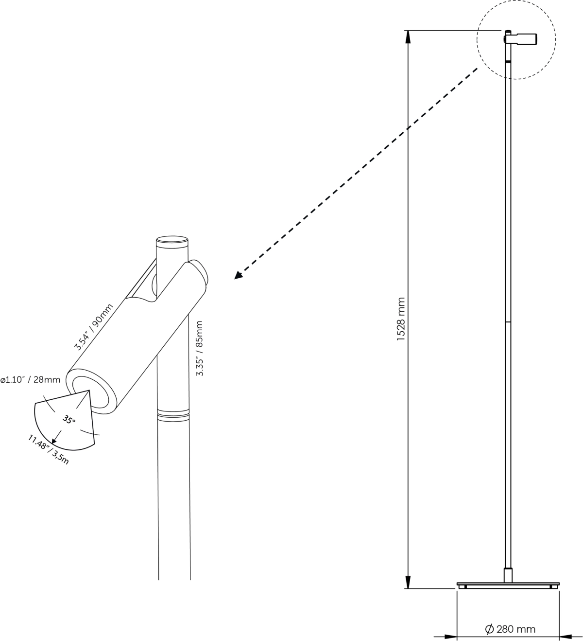 Lampe de pied 12 volts AIM FLOOR In-lite 8717051007323