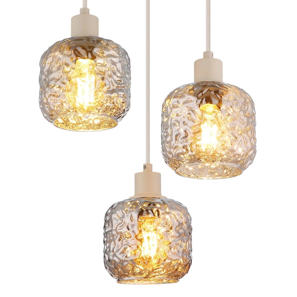 Lampe suspendue Antonio Brun sable rond à 3 parties Globo 9007371572724