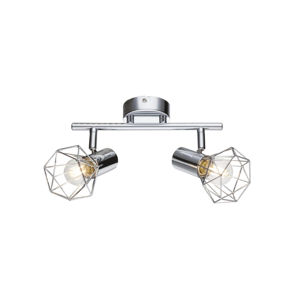 Lampe de plafond Xara I Chrome à deux lumières