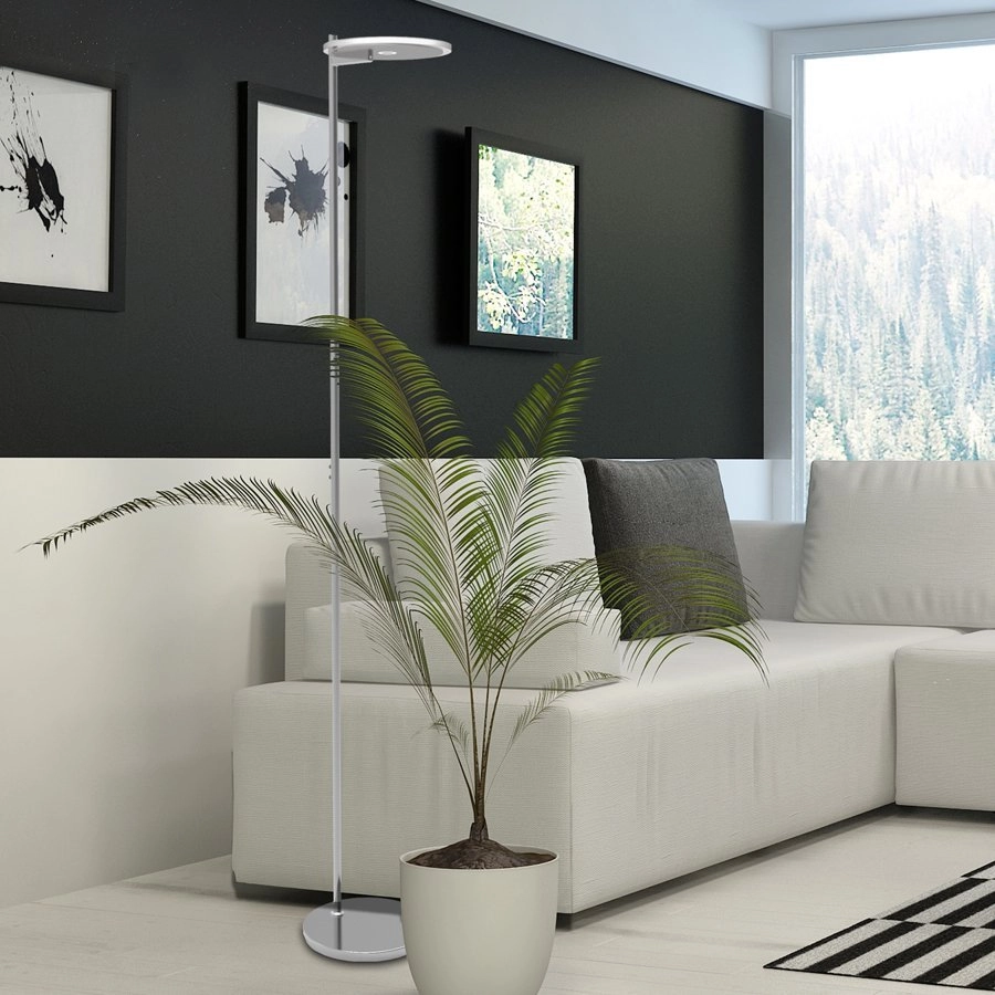 Lampadaire LED Turound 40w - 2200-4000K - 187cm verre clair en acier inoxydable Steinhauer 8712746134872