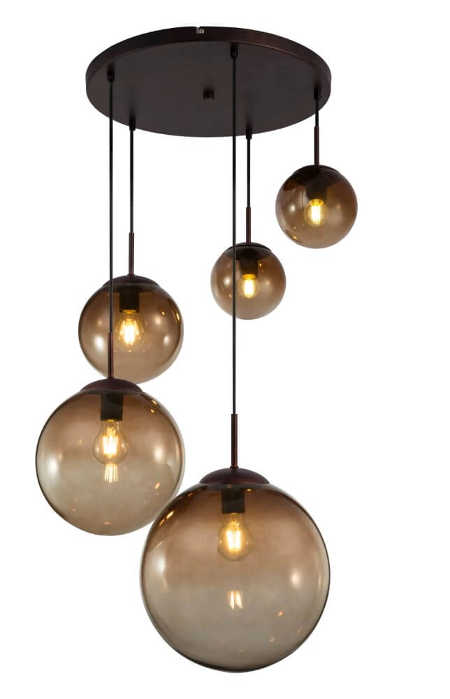 Lampe suspendue loft en verre Varus Ø 65 cm