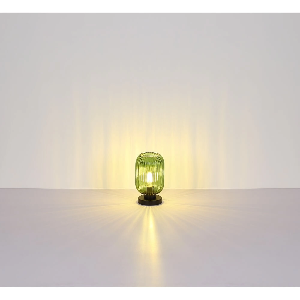 Lampe de table ronde Normy verre vert Ø 14cm Globo 9007371447299