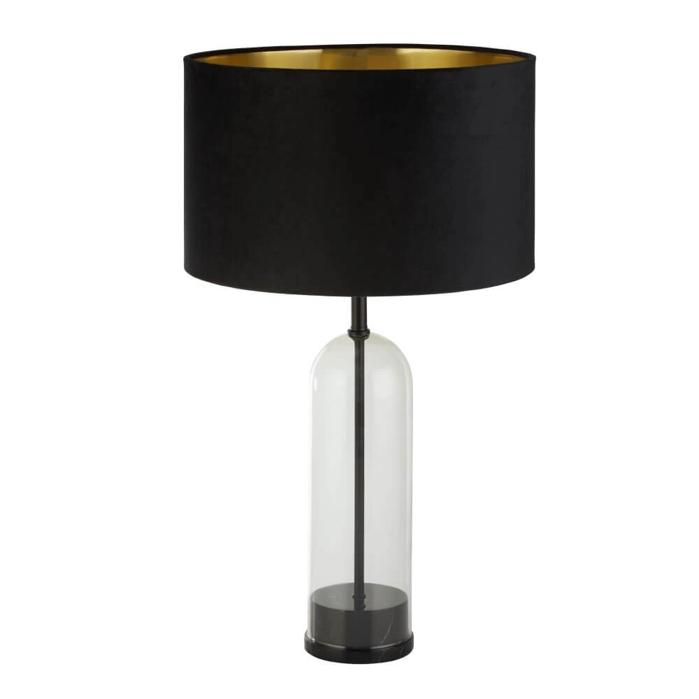 Lampe de table unique Oxford avec capuche noire