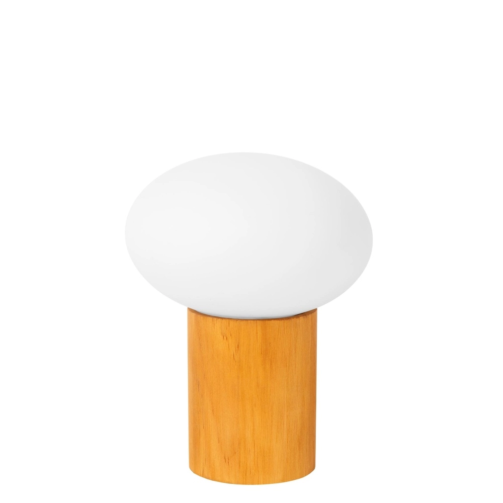 Lampe de table scandinave Birtle Bois clair avec blanc
