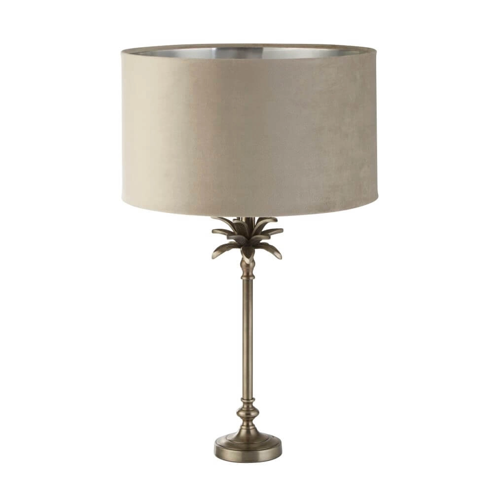 Lampe de table Palm or avec teinte crème