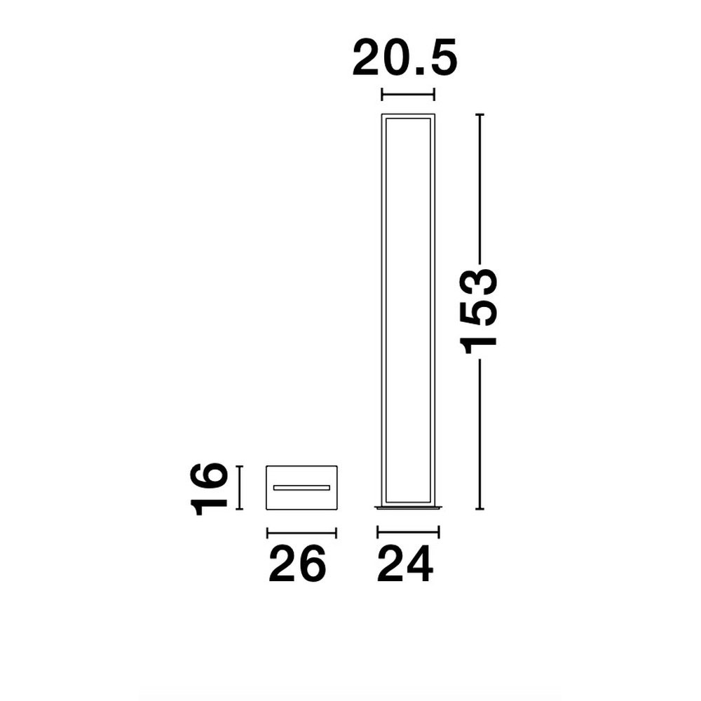 Lampadaire Wenna noir 36cm Lyora 5212017424549