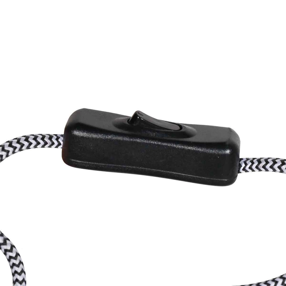 Applique murale Bloeba noir avec capuche en rotin Steinhauer 8712746183016