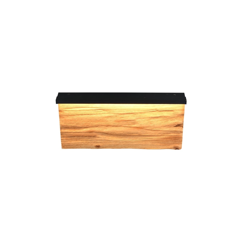 Applique murale design Kalea noir avec bois 30cm Trio 4017807661392