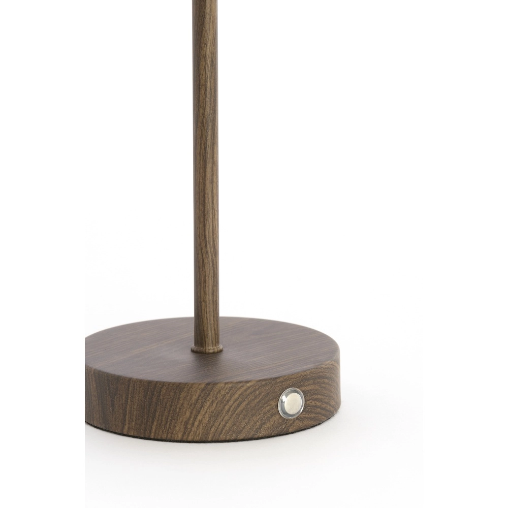 Lampe de table rechargeable Diny Look noyer avec blanc Light & Living 8717807816377