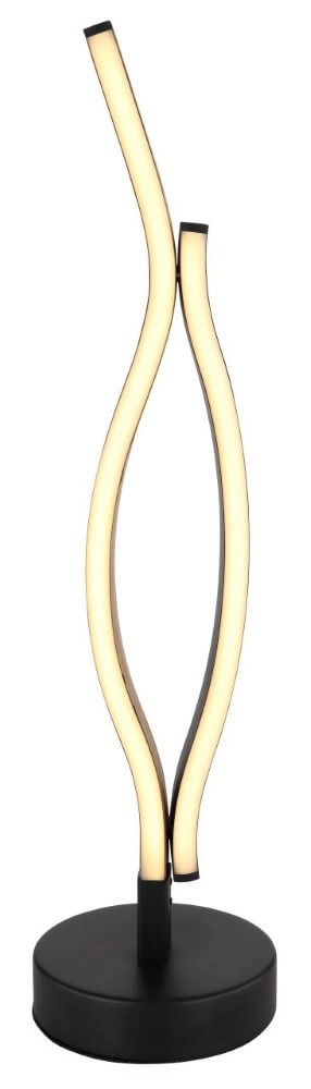 Lampe de table Geronimo noir avec du bois Globo 9007371448050