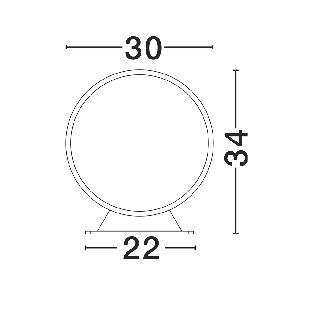 Anneau lumineux unique Metro Ø 30cm Lyora 5212017450814