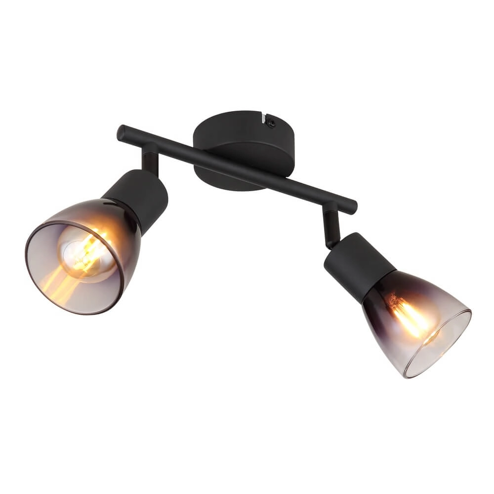 Plafonnier noir Satella 2 lumières Plafonnier noir Satella 2 lumières