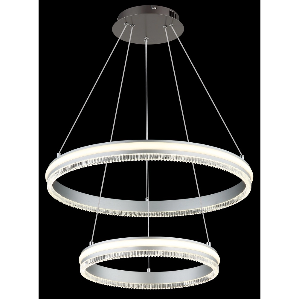 Lampe suspendue Francine Anneaux en métal à fusil 2 Globo 9007371583645