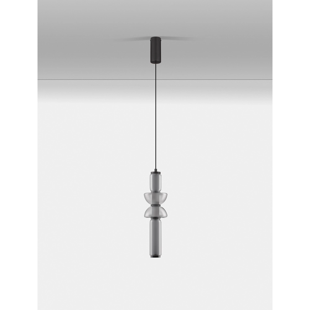 Suspension 1 lumière Ulon verre fumé Lyora 5212017474179