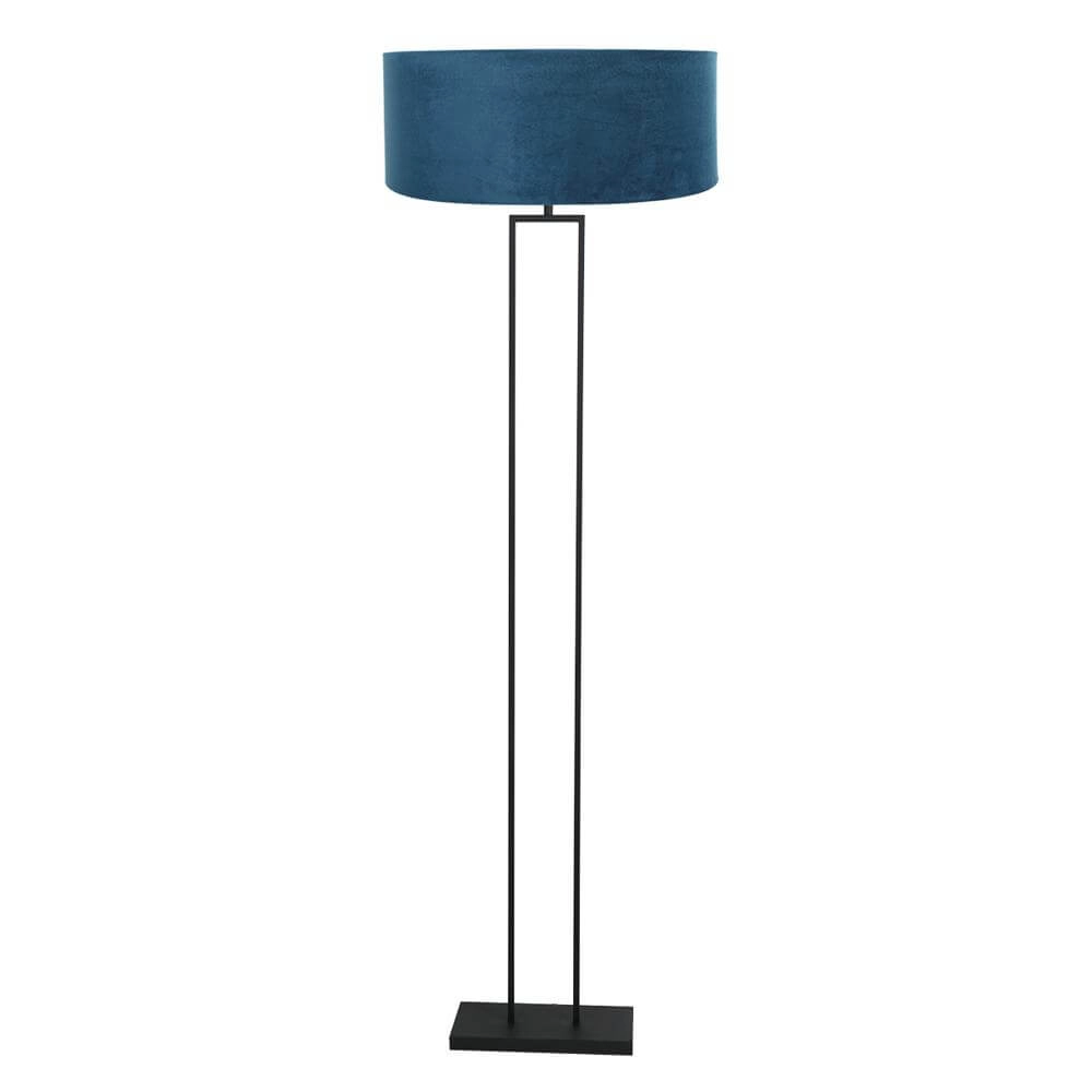 Lampadaire 160cm Stang noir avec capuche bleue