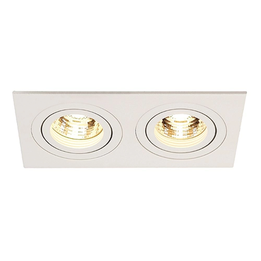 Spot encastrable New Tria GU10 2 Square 17 cm blanc Spot encastrable New Tria GU10 2 Square 17 cm blanc