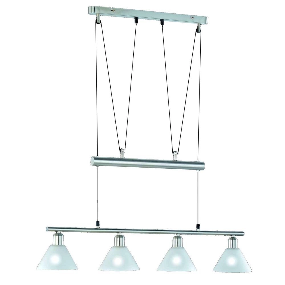 Suspension moderne Series 3751 4 lumières nickel mat