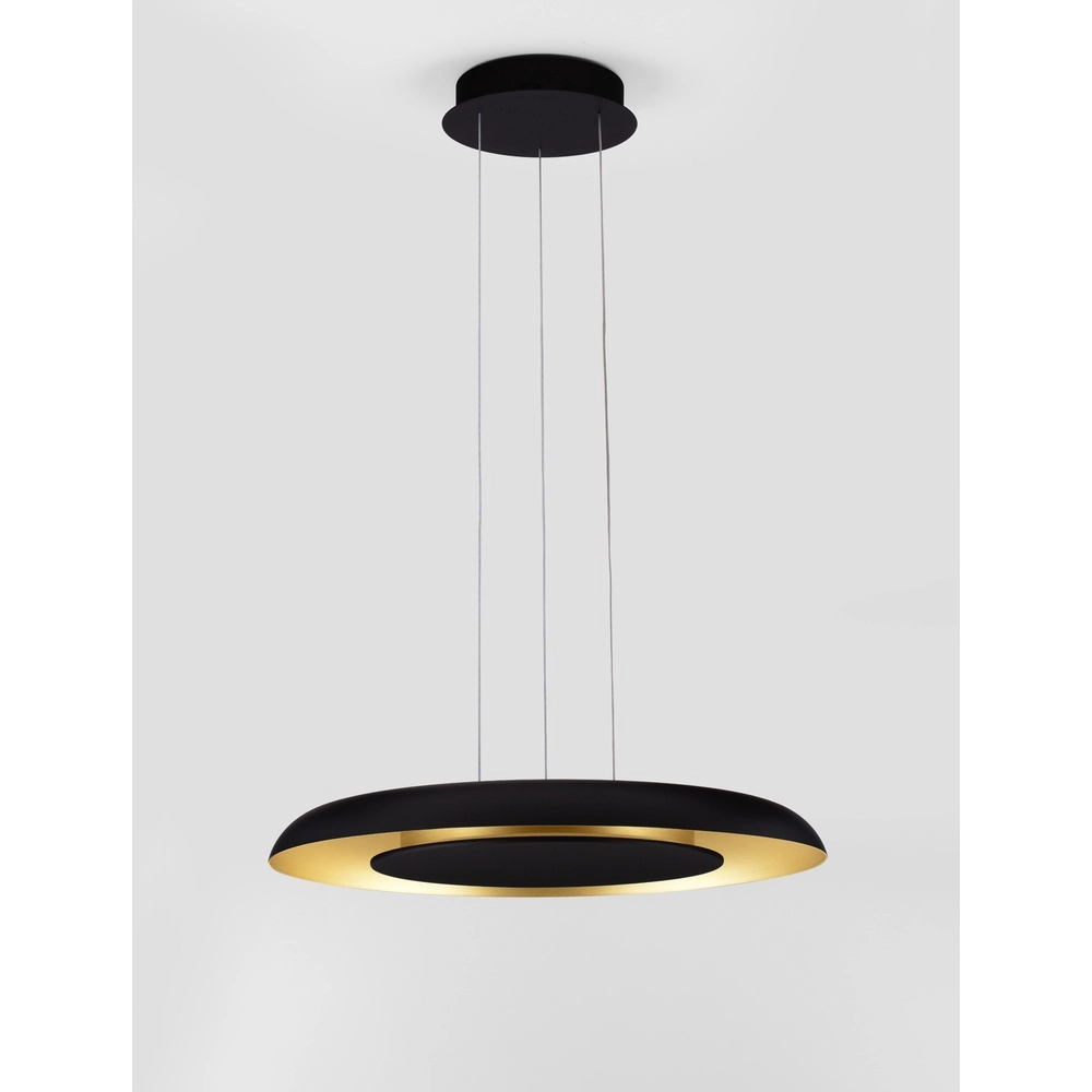 Suspension moderne Epos Ø 60cm noir avec or Suspension moderne Epos Ø 60cm noir avec or