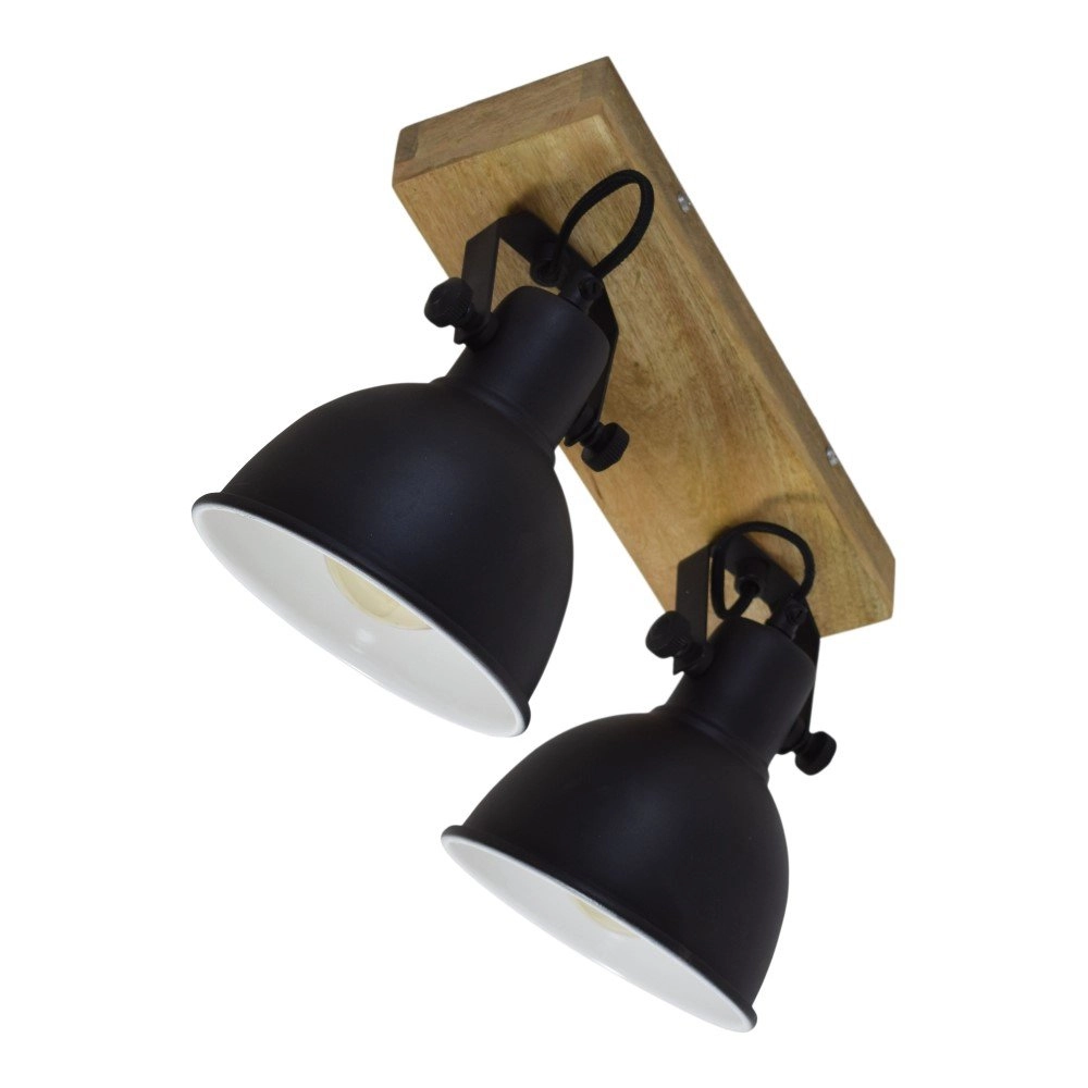 Spot de plafond Woody Double vintage noir Urban Interiors 8719325467178