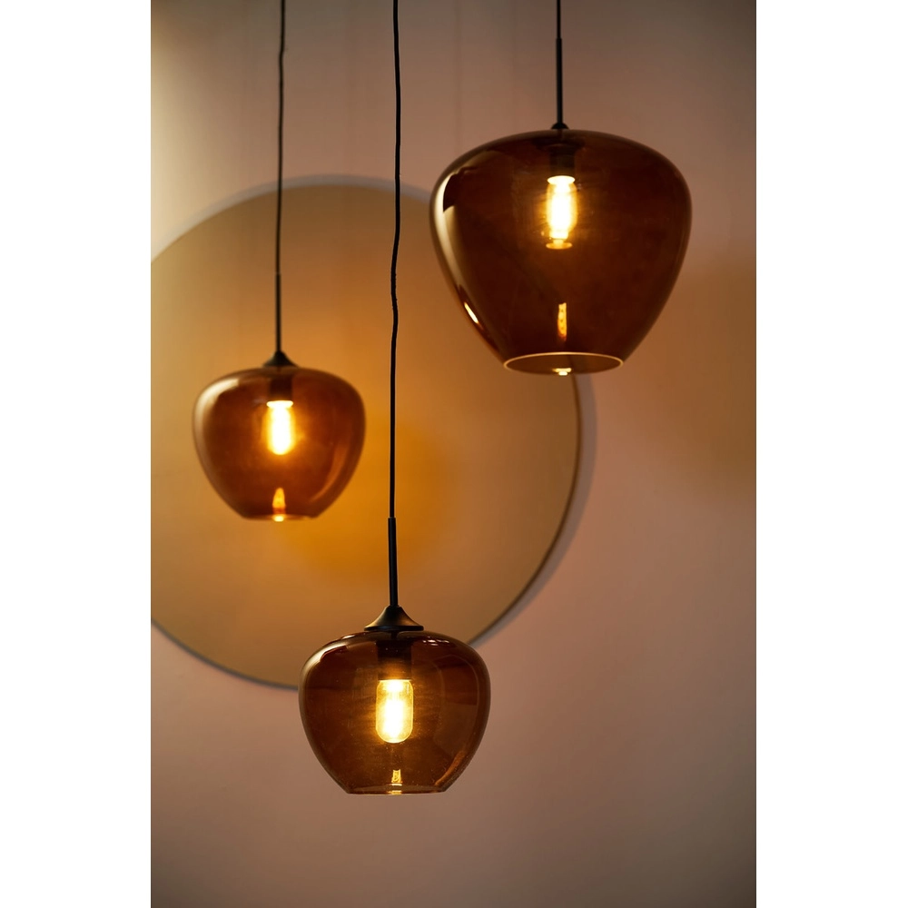 Lampe suspendue Mayson Ø 23cm d’ambre Light & Living 8717807614157