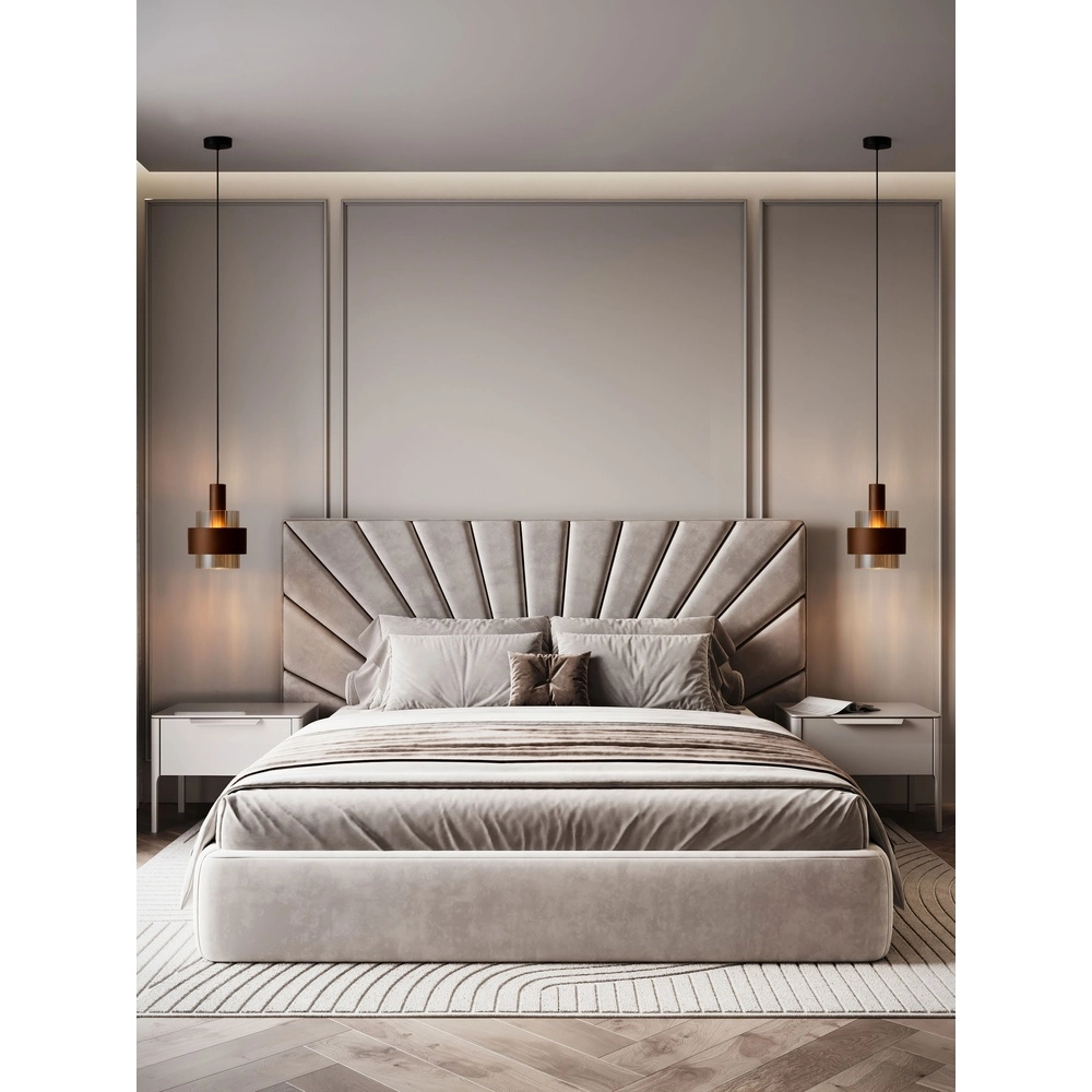 Lampe pendante moderne Serena brun café Ø 18,5cm Lyora 5212063501133