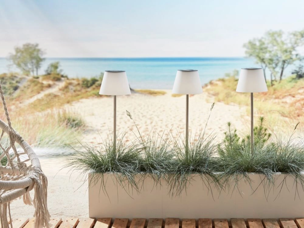 Lampe solaire sur pied Maspalomas Acier inoxydable Luxform 8719099201893