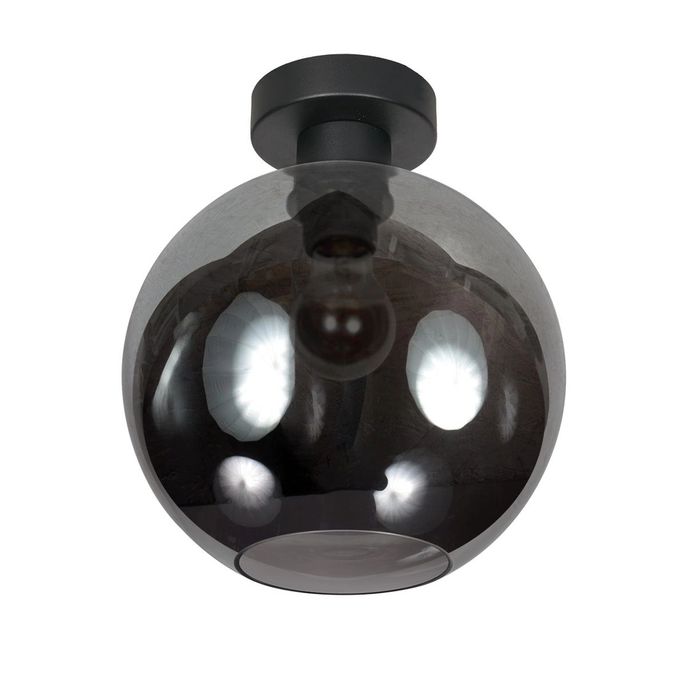 Plafonnier Bloeba sphère en verre fumé Ø 25cm Plafonnier Bloeba sphère en verre fumé Ø 25cm