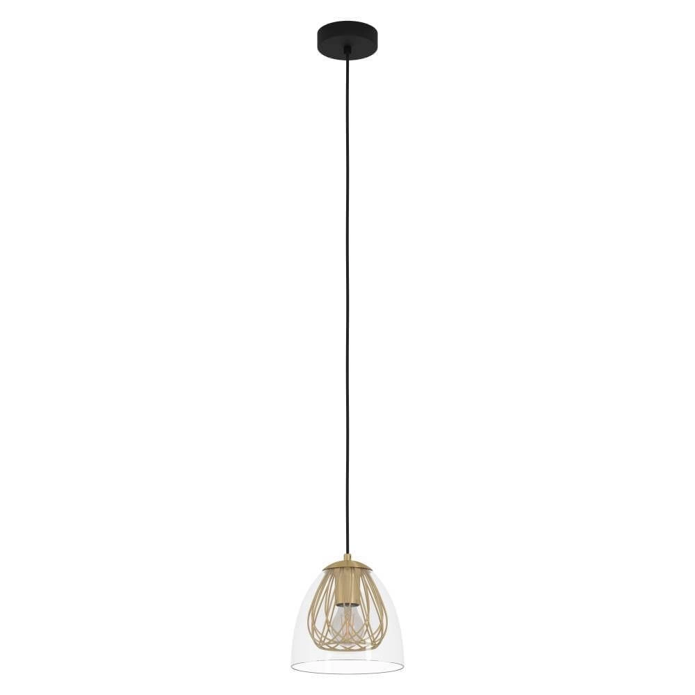 Lampe suspendue dorée avec verre Jazminia Ø 20 cm Lampe suspendue dorée avec verre Jazminia Ø 20 cm