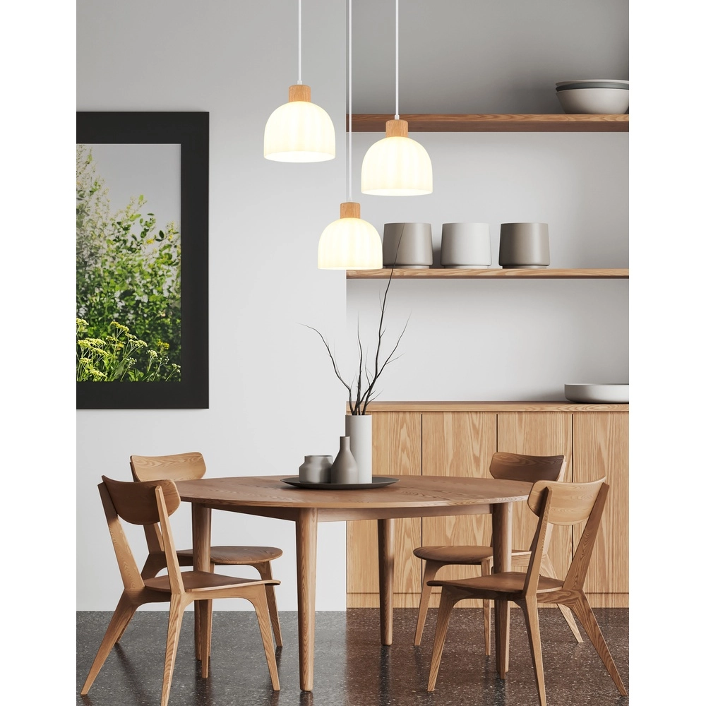 Lampe pendante à 3 lampes Swanson Blanc Globo 9007371592999
