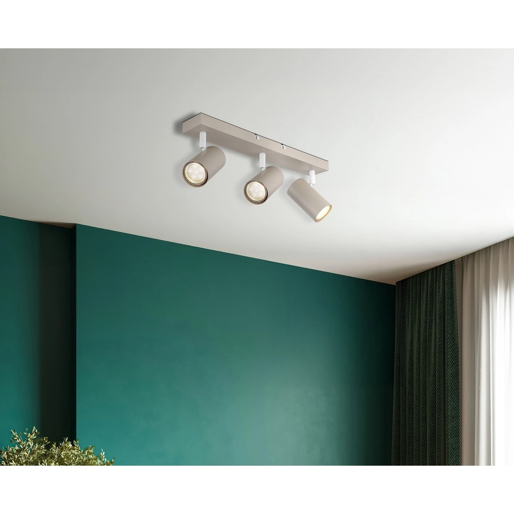 Spot de plafond 3 lumières Robby brun sable Globo 9007371569458