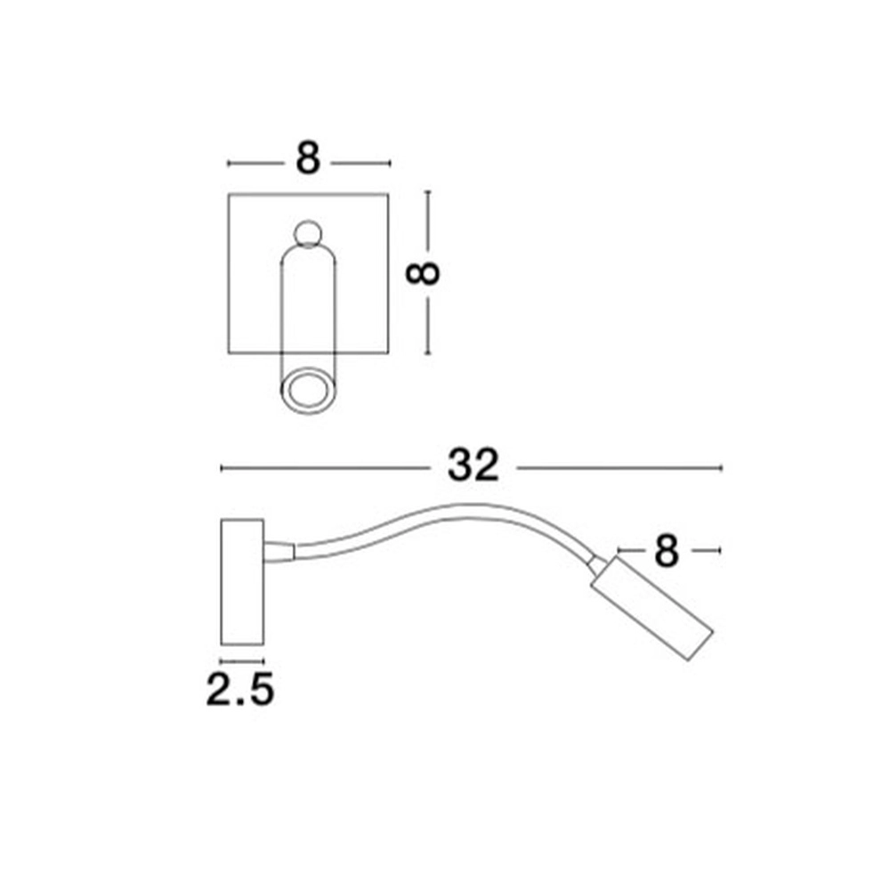 Lampe de chevet Madison blanc Lyora 5212017410986