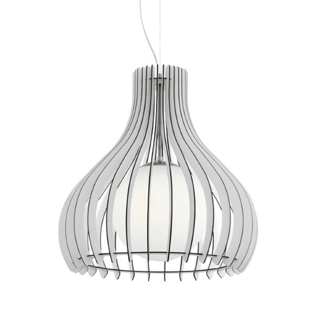 Lampe à suspension Tindori Bois blanc 50 cm