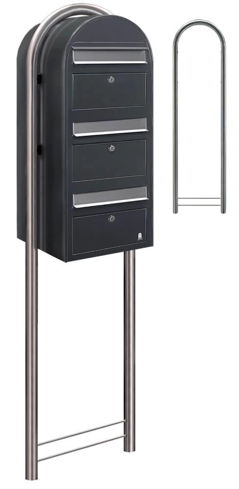 Boites aux lettres Trio 7016 i Gris foncé Bobi 6417237015143