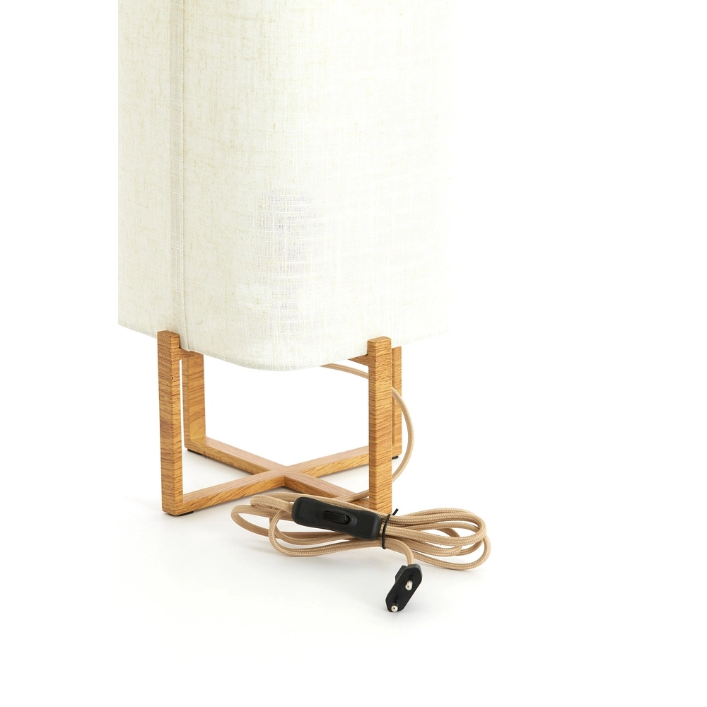 Lampe de table Wyn 50,5 cm - corde crème avec aspect bois Light & Living 8717807792572