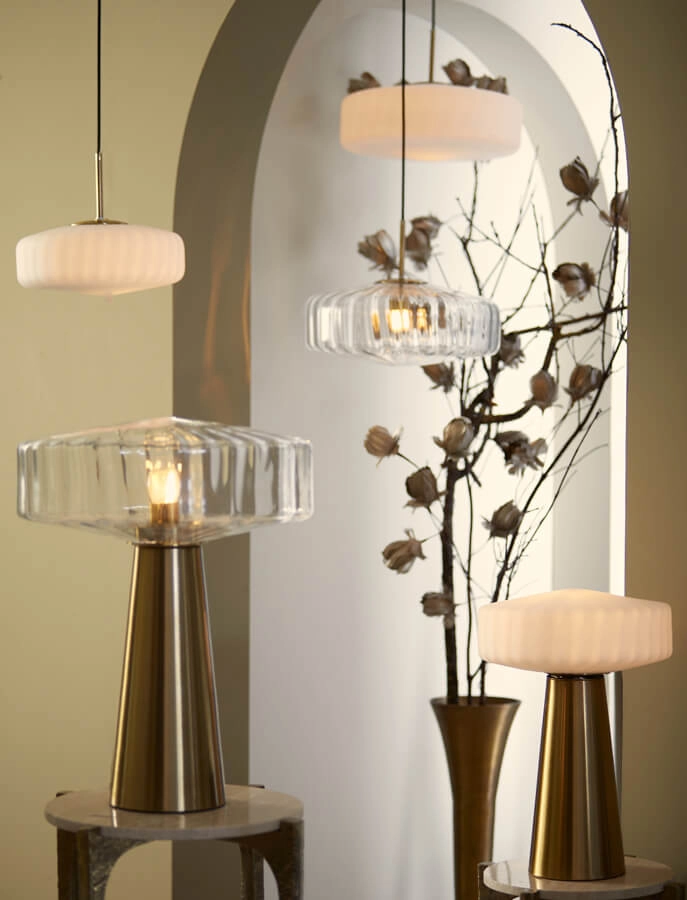 Suspension Pleat or avec Ø 40cm blanc Light & Living 8717807687809