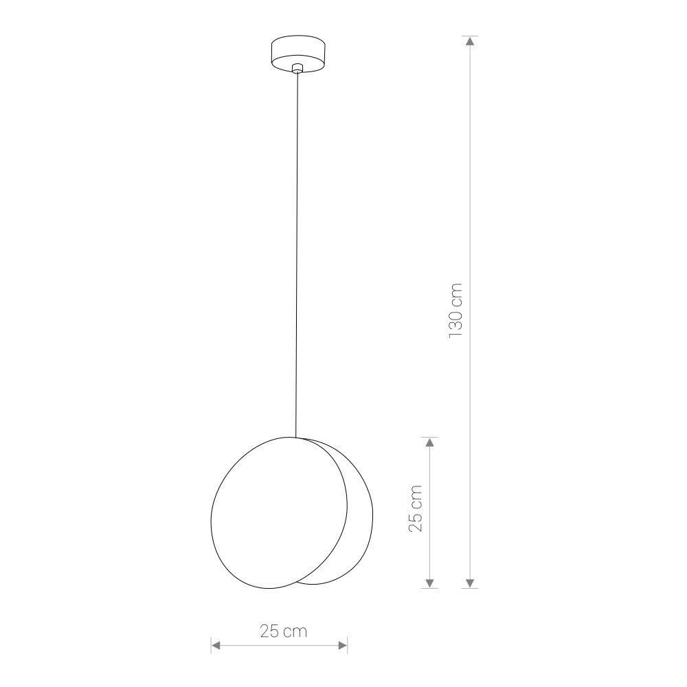 Lampe suspendue noire Wheel Ø 25cm Lyora 5903139903394
