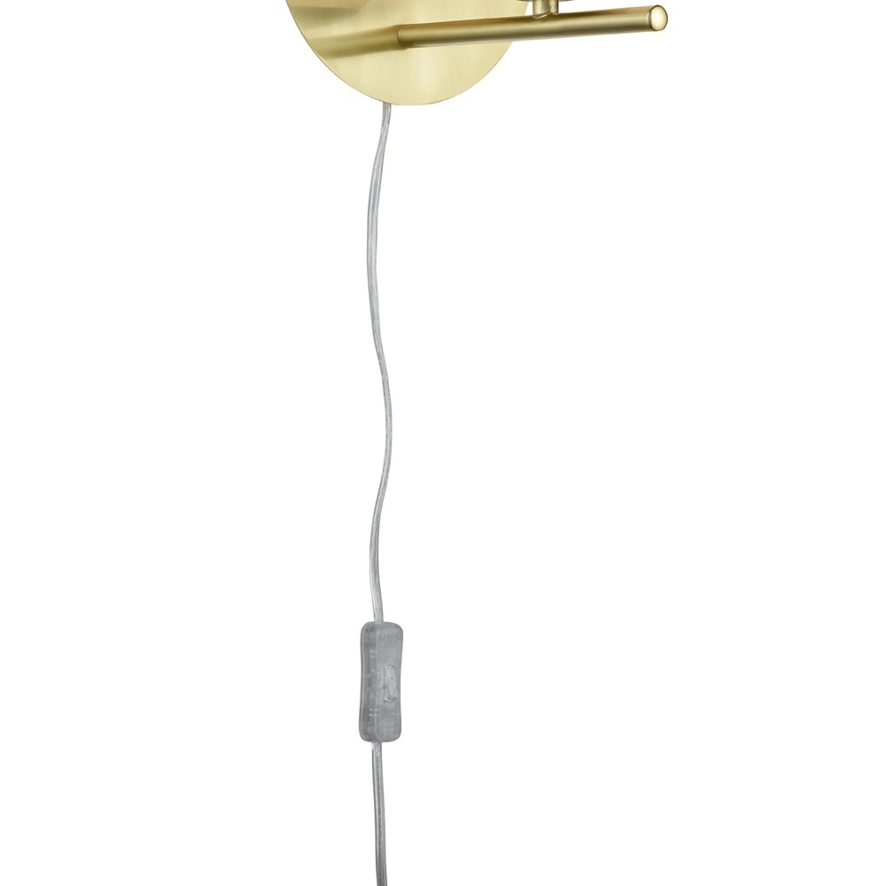 Applique murale Pure or avec verre blanc Trio 4017807436051